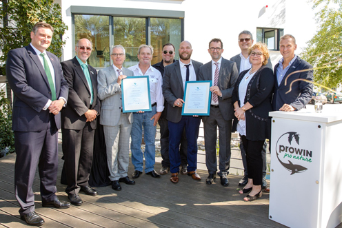 Remise du certificat "Pacte environnemental de la Sarre" à proWIN